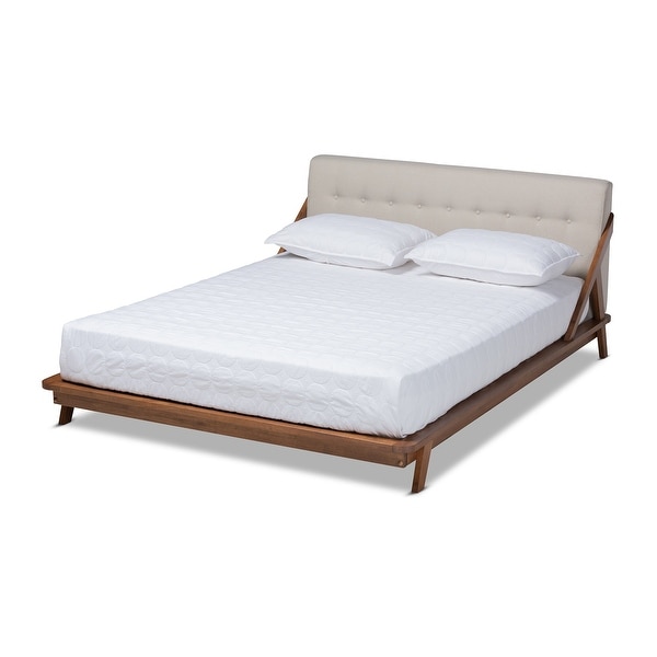 Baxton Studio Sante King Sante King Size Wood Polyester Platform Bed