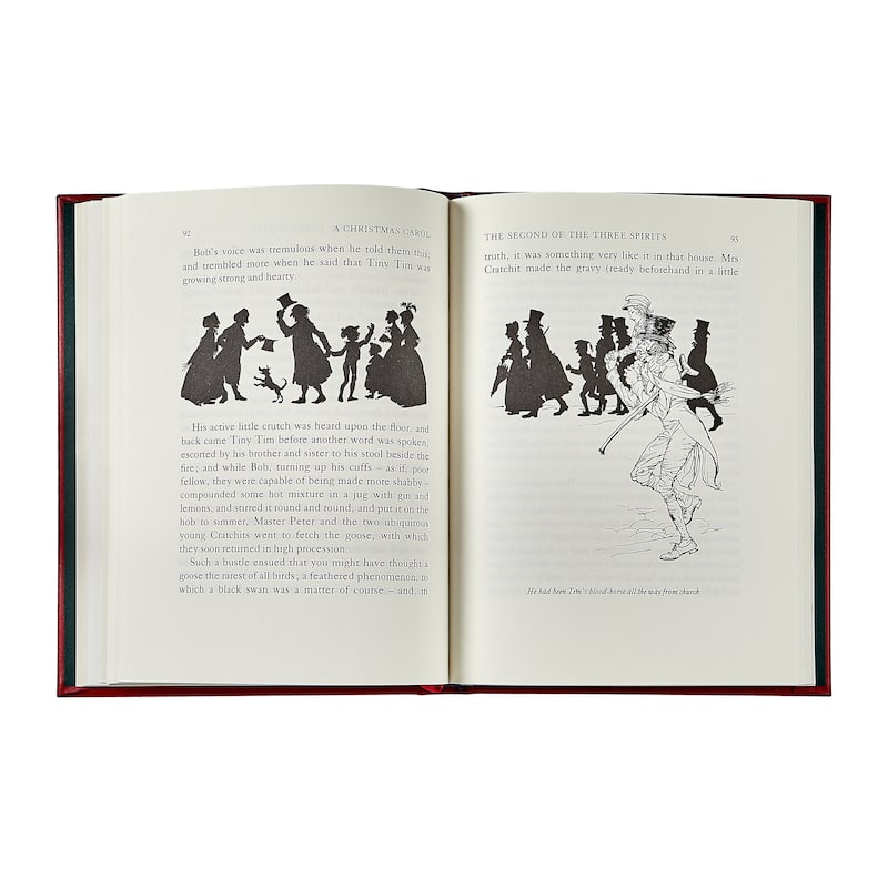 Graphic Image A Christmas Carol Coffee Table Book, Leather, Red
