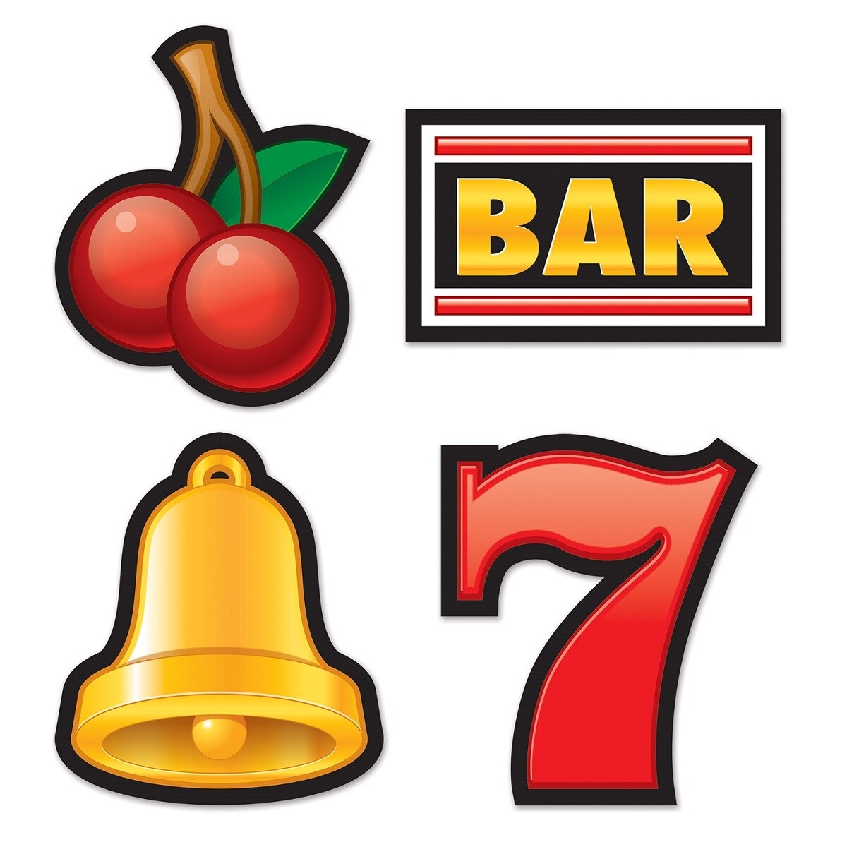 Shop Club Pack Of 48 Las Vegas Casino Night Slot Machine Cutout