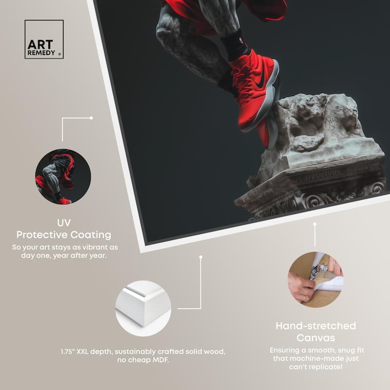 Basketball Sculpture Canvas by Art Remedy