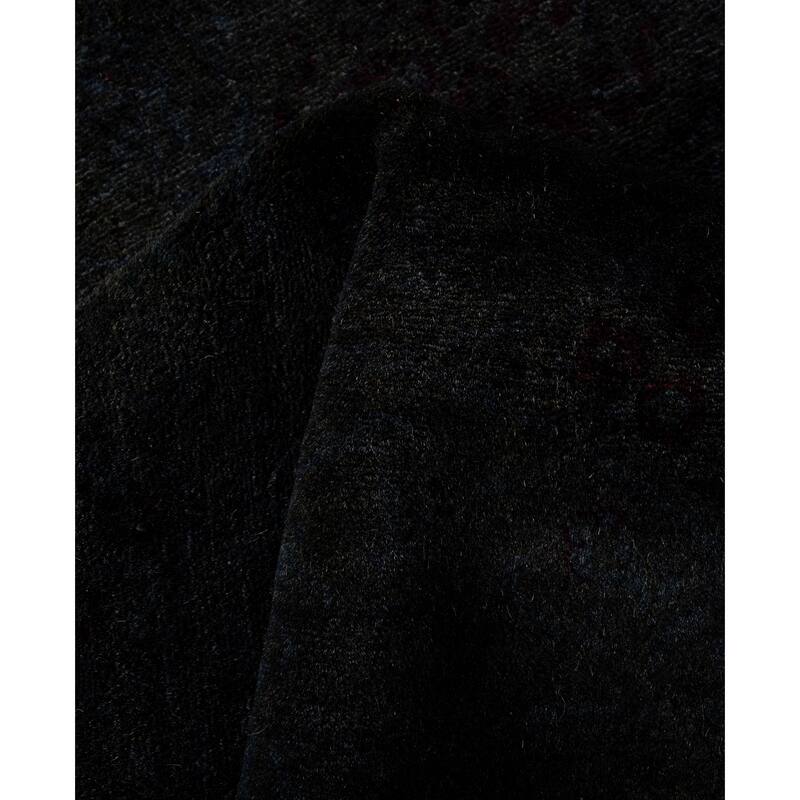 Overdyed One-of-a-Kind Hand-Knotted Area Rug - Black - 4' 7" x 7' 5"