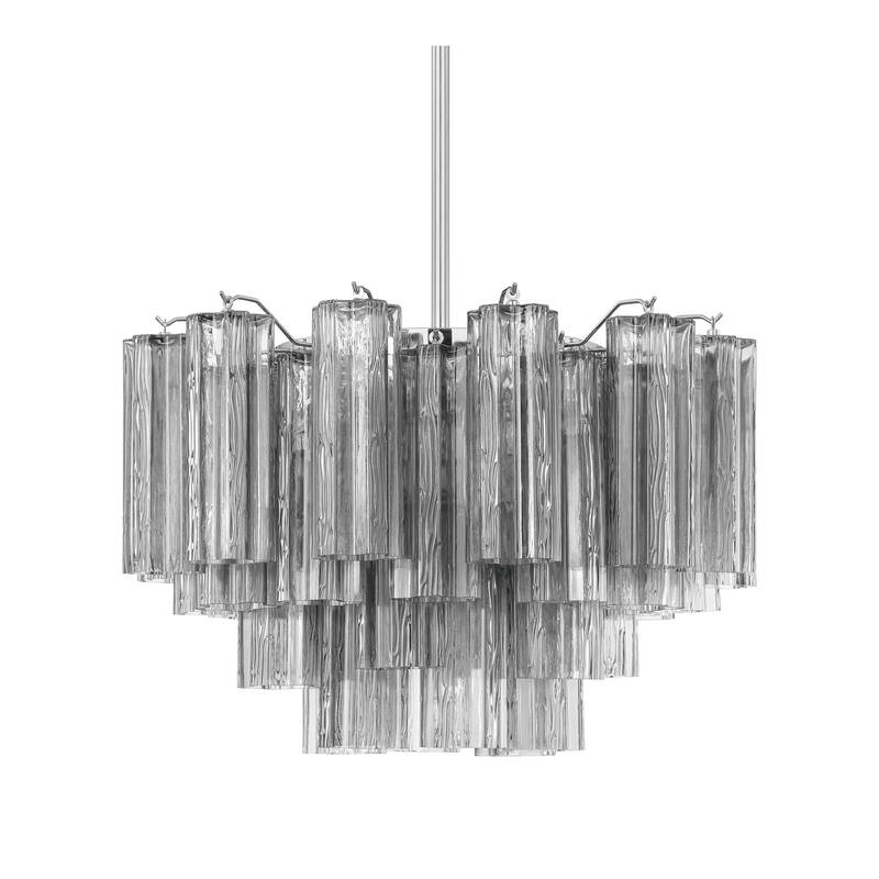 Crystorama Lighting Group ADD-308-SM Addis 9 Light 22" Wide Waterfall - Polished Chrome
