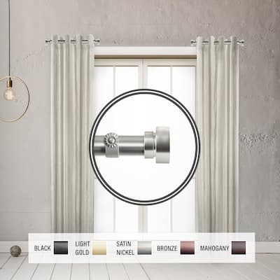 InStyleDesign 1" Side Curtain Rod 12-20 inch long (Set of 2)