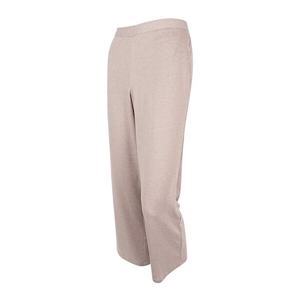 Alfred Dunner Petite Pull On Pants Fawn Proportioned Short 12p