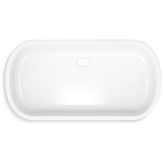 Kallista Laura Kirar 66" Cast Stone Freestanding Soaking Bath Tub with - White