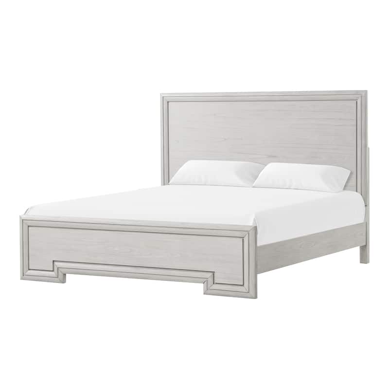 Furniture of America Klasiin 5-Piece Rustic White Wood Panel Bedroom Set
