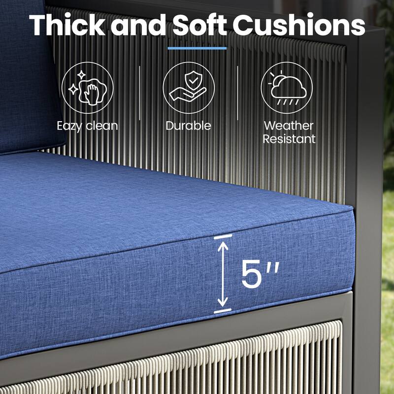 Outdoor Wicker Rattan Arm Chair with Cushion