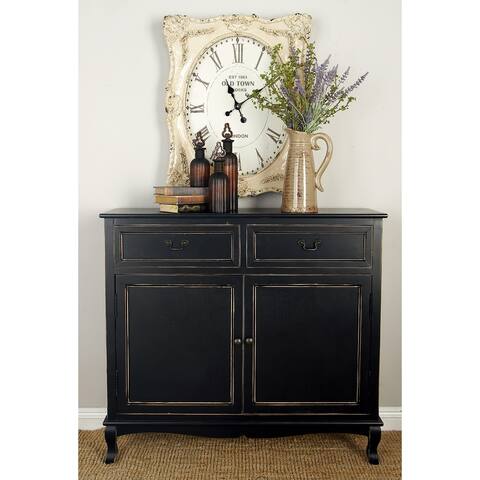 Black MDF Traditional Cabinet 36 x 39 x 12 - 39 x 12 x 36 - 39 x 12 x 36