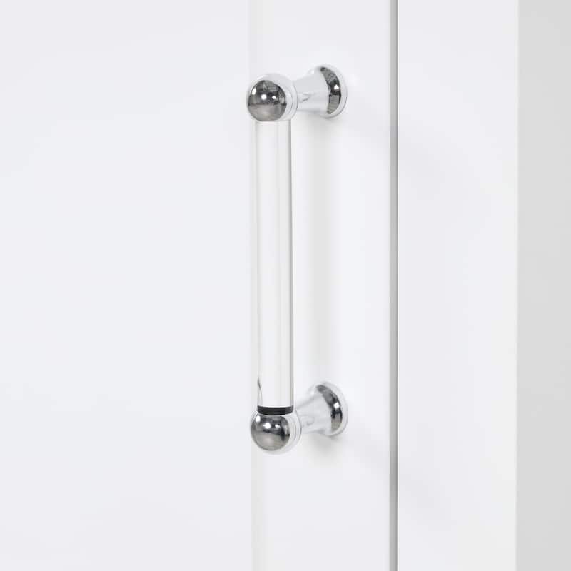 GDFStudio - Rowan Tall Freestanding Bathroom Storage Cabinet with Two-Sized Drawers and Adjustable Shelf