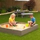 preview thumbnail 4 of 3, KidKraft Wooden Backyard Sandbox - Gray