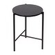 preview thumbnail 3 of 2, Honey-Can-Do Black Round Side Table with T-Pattern Base
