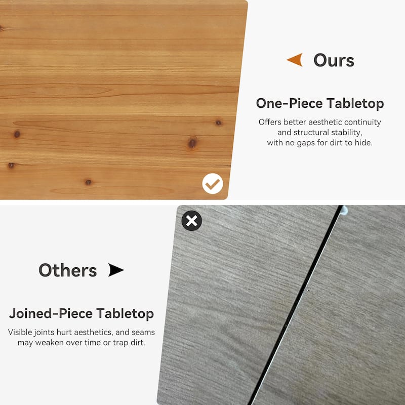 63-Inch Solid Wood Console Table for Living Room