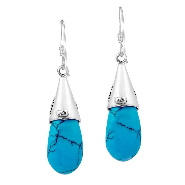 Vintage Turquoise Teardrop Earrings