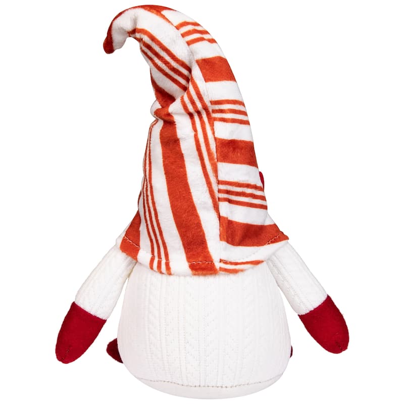 Peppermint Candy Plush Gnome Christmas Decoration - 10"