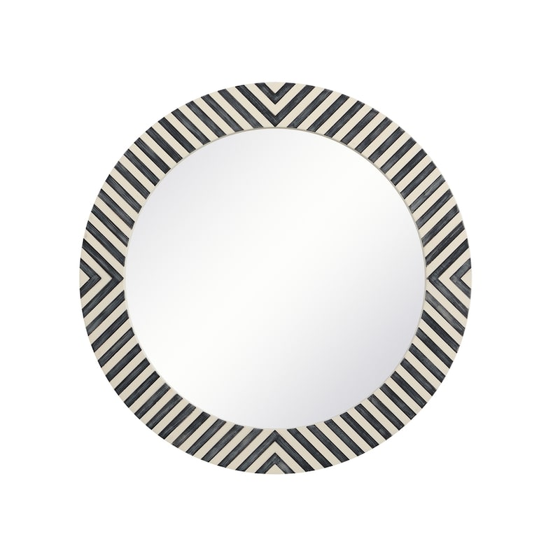 Carson Carrington Labben Round Chevron Mirror