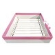 preview thumbnail 16 of 48, Upholstered Floor Bed Fence Bed Slat Platform Bed with Fence and Second Level Ladder, Anti-collision Frame for Kids Toddler