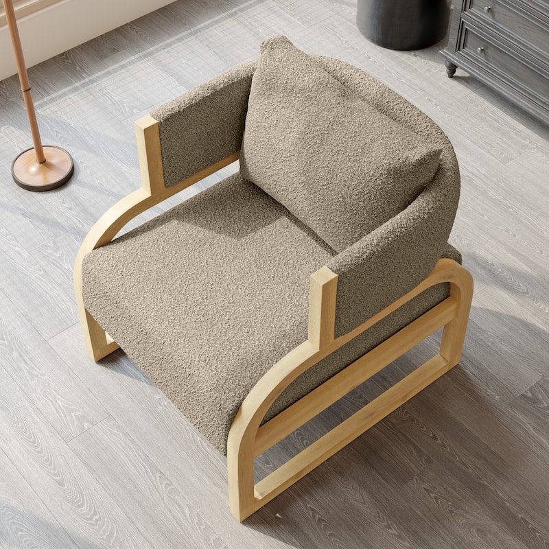 Corvus Danzig Teddy Fabric 1-Piece Accent Chair