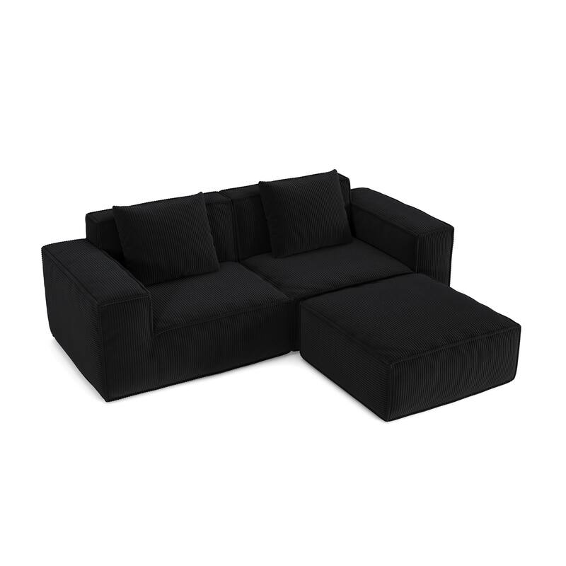 Modular Sofa Can Be Converted Into An Oversized Sofa Bed Free Conversion Sofa Set,Two Person Combination With Footrest