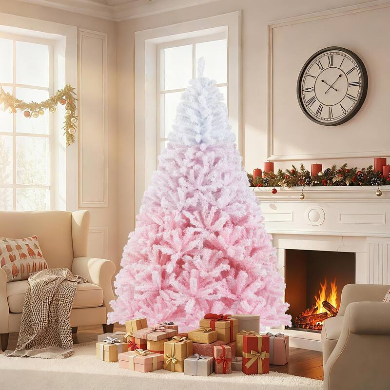 Costway 5/6/7/8 FT Artificial Christmas Tree with 456/820/1264/1774 - See Details