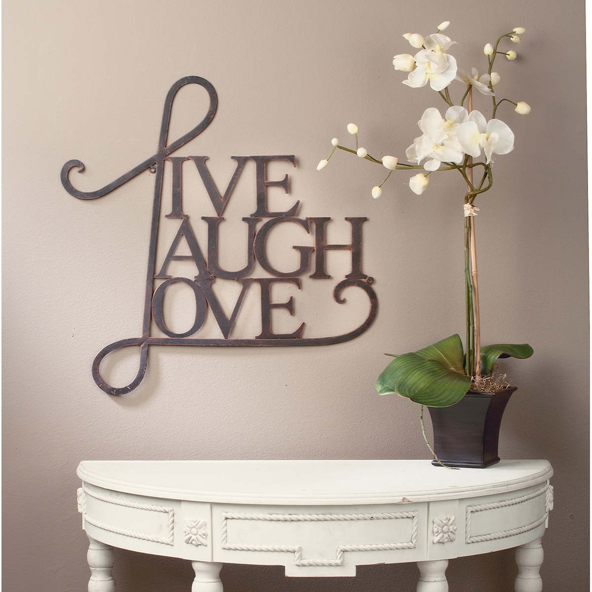 Live Laugh Love Home Decor Tree Black Grey Metal Light Switch Plate Cover 