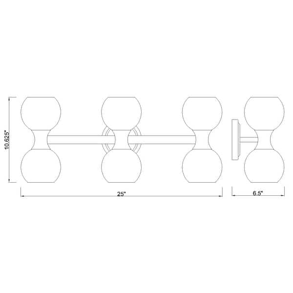 Artemis by Z-Lite 6 Light Vanity in Matte Black