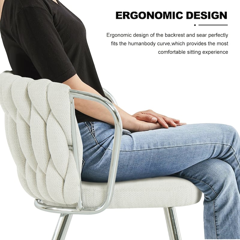 Modern Dining Chair with Metal Legs (Set Of 2)