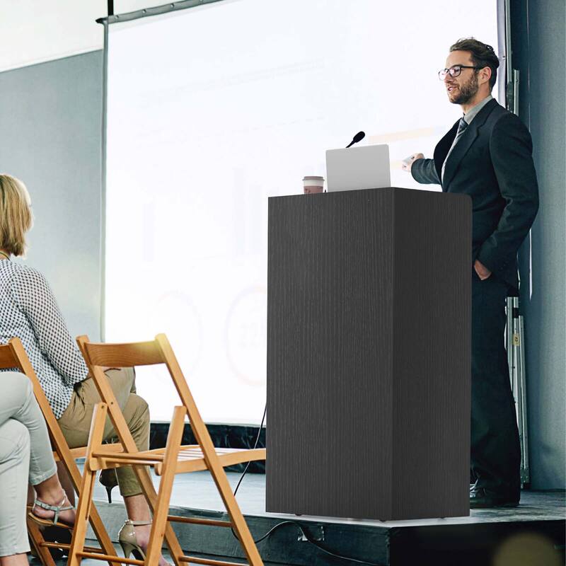 Costway 41" Presentation Podium with 2 Storage Shelves Laptop Computer - See Details