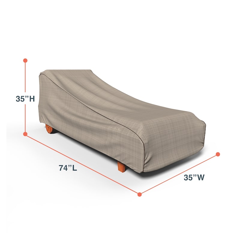 Budge StormBlock™ Mojave Black Ivory Patio Chaise Lounge Cover Multiple Sizes
