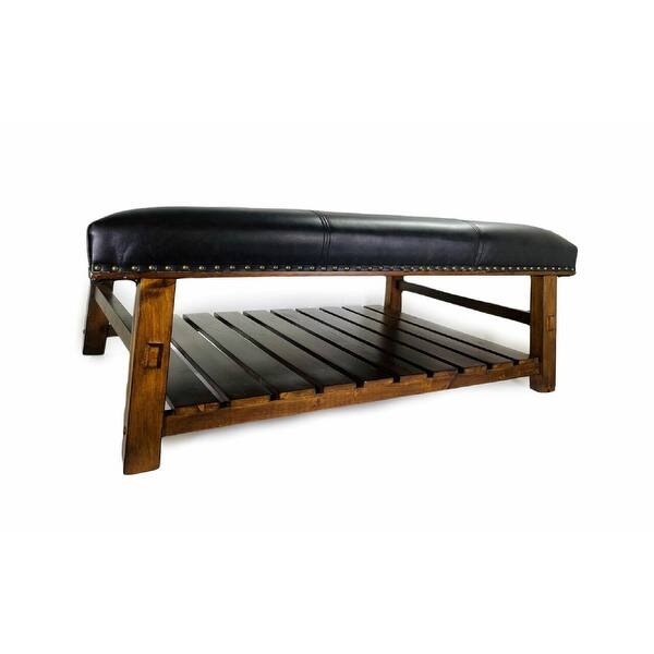 slide 1 of 5, Cocktail Bench Brown - 48"x28"x18"H