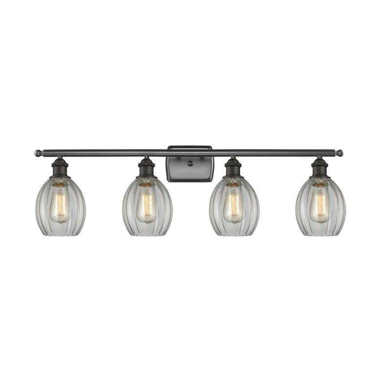 Innovations Lighting Eaton 4 Light 36" Wide Bathroom Vanity Light - Oiled Rubbed Bronze / Clear Fluted