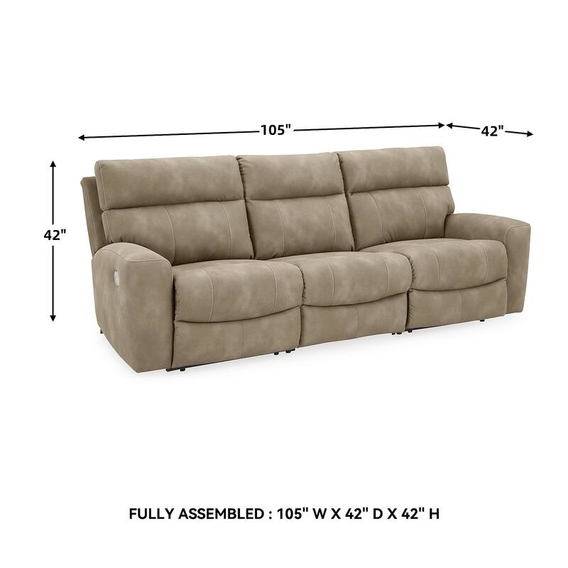 Signature Design by Ashley Next-Gen DuraPella 3-Piece Power Reclining Sectional Sofa - 105"W x 42"D x 42"H