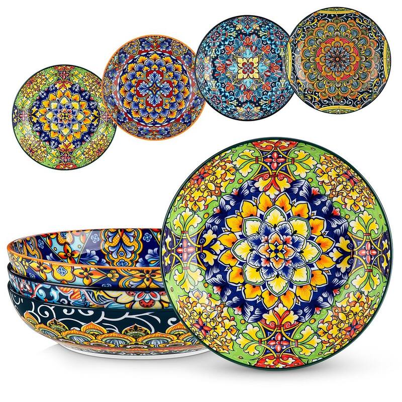 Vancasso SIMI Charming and Perfect Porcelain Serving Bowl Set - Multi-Color - 4 Piece - 42Oz.