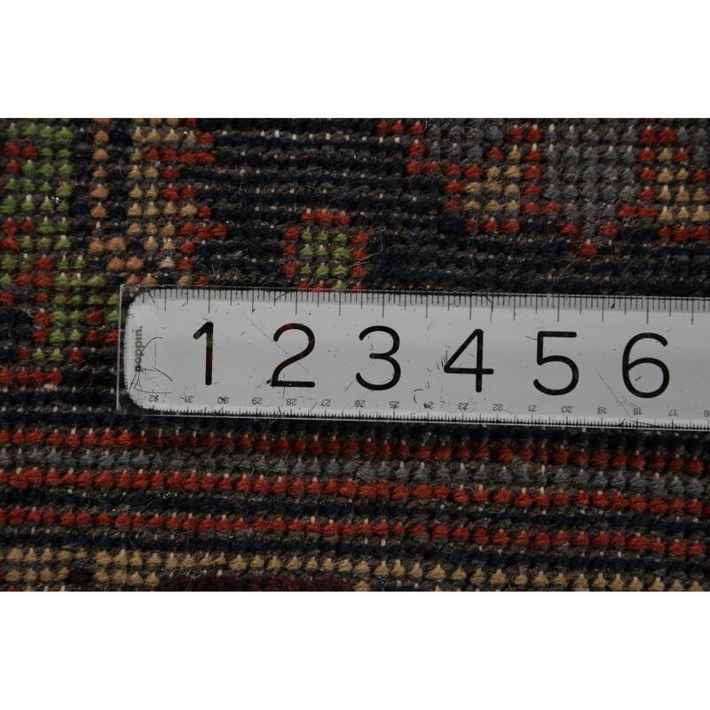 Orange Medallion Heriz Serapi Indian Area Rug Handmade Wool Carpet - 9'0"x 11'11"