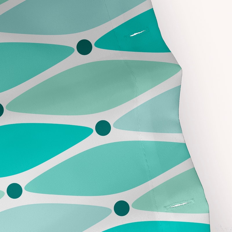 71 x 74-inch Wavy Geometric Print Shower Curtain