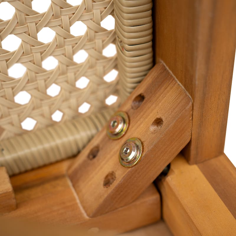 Christopher Knight Home - Harborwind Outdoor Acacia Wood 5-Piece Dining Set with Wicker Chairs