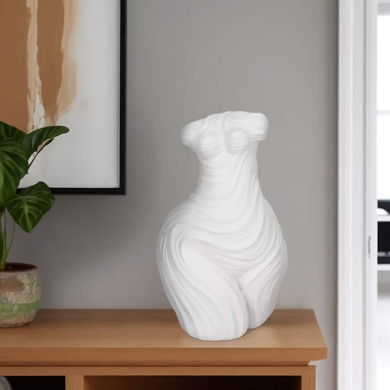Abstract Female Torso Sculpture in Resin - Decorative Objects for Home Decor