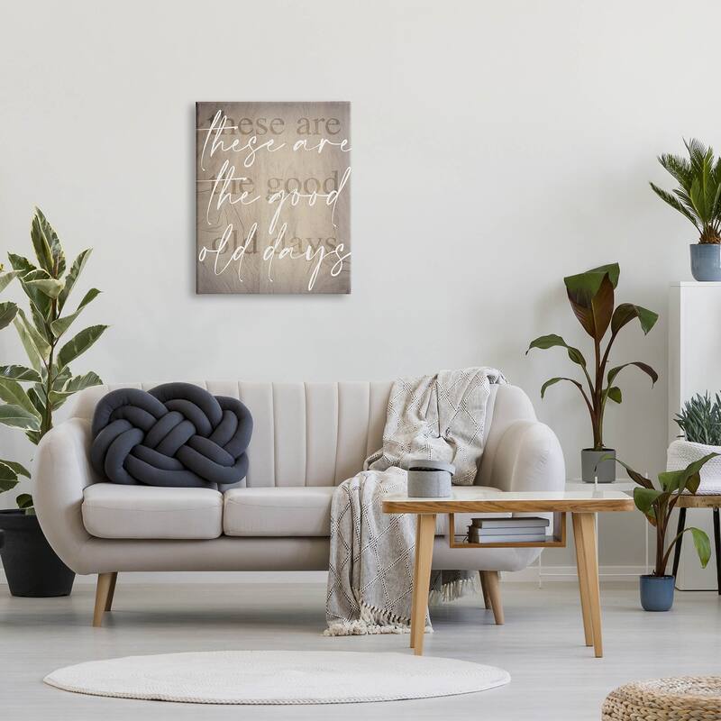 Stupell These Are The Good Old Days Phrase Canvas Wall Art by Lil' Rue