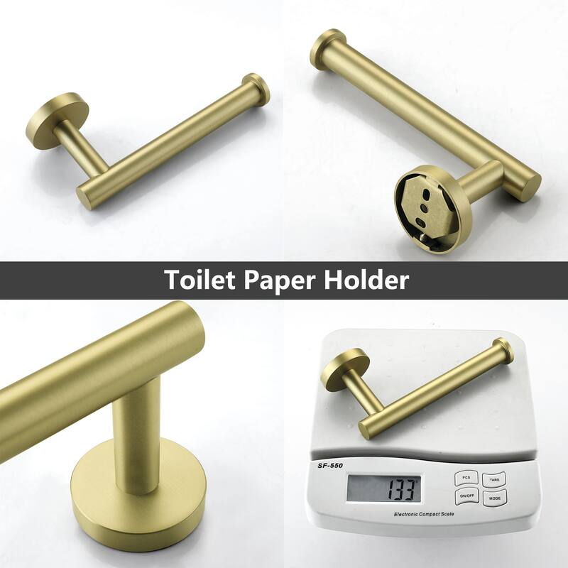 6-Piece Bath Hardware Set in Stainless Steel