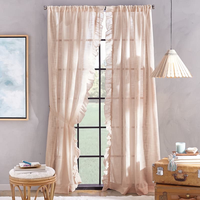 Arabella Semi-Sheer Poletop Single Curtain Panel