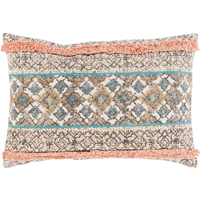 Livania Distressed Bohemian Lumbar Throw Pillow