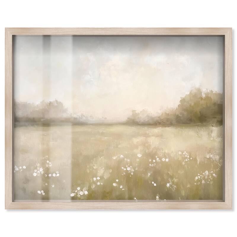 Peaceful Expanse Shadowbox by Art Remedy - Natural - 45" x 36"