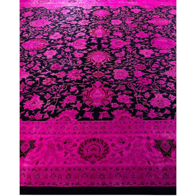 Fine Vibrance One-of-a-Kind Hand-Knotted Area Rug - Pink, 12' 2" x 18' 5" - 12' 2" x 18' 5"