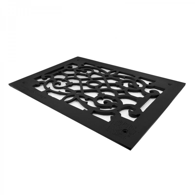 Black Air Vent Registers, Grilles & Vents 14" X 10" Cast Aluminum Wall/Ceiling/Floor Vent Register