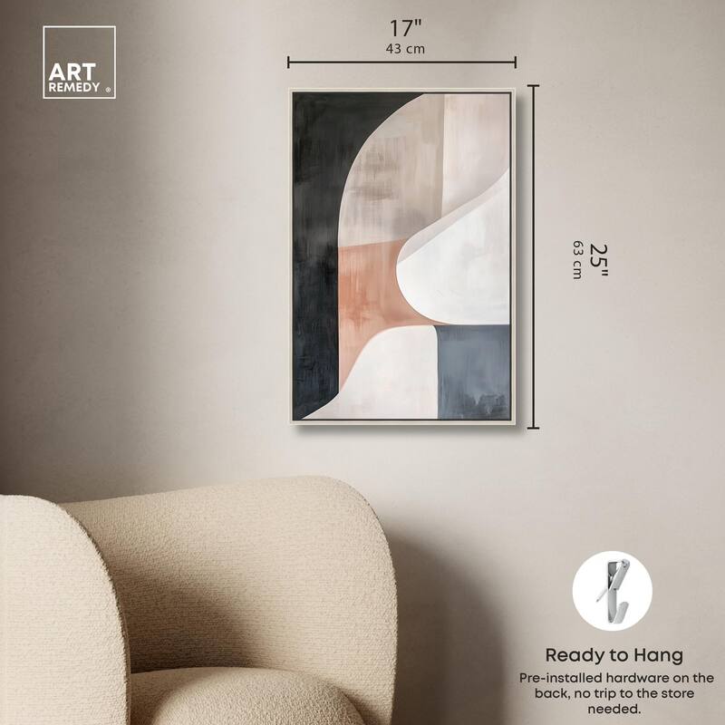 Curved Contour II Canvas by Art Remedy