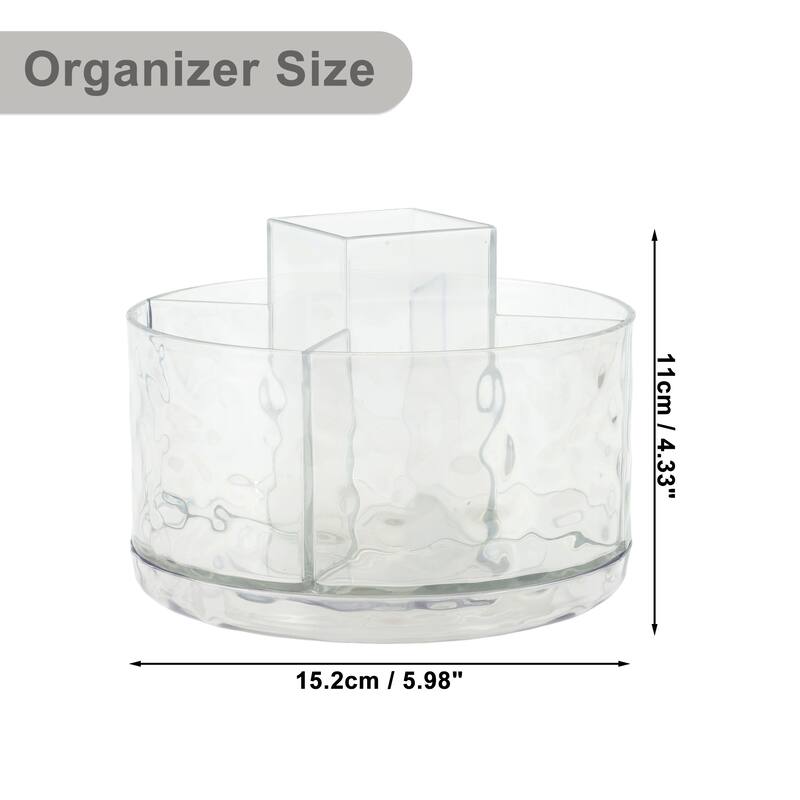 Rotating Makeup Organizer 360 Degree Rotatable Cosmetic Display Case Clear