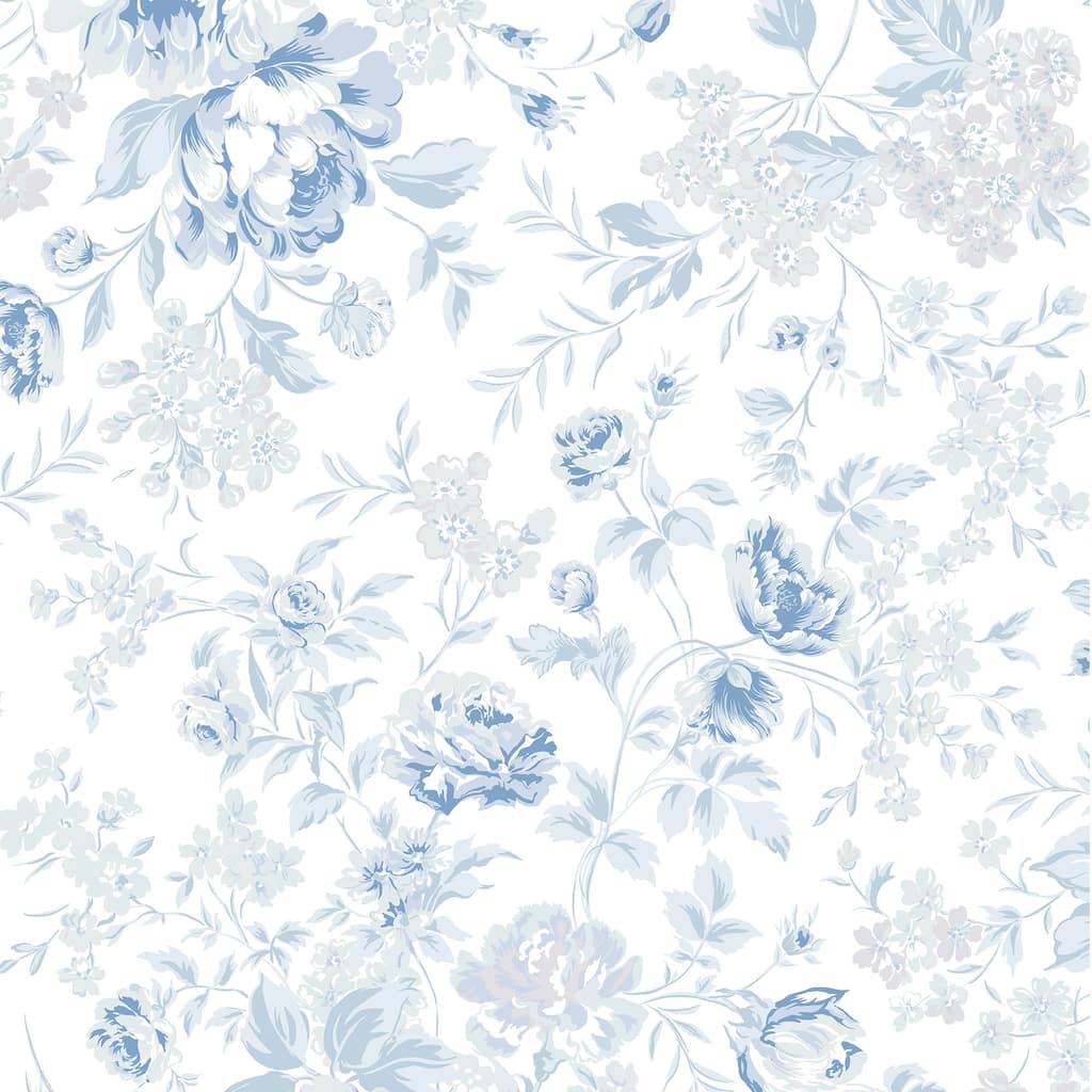 Shabby Chic by Rachel Ashwell Romantic Rose Blue Wallpaper