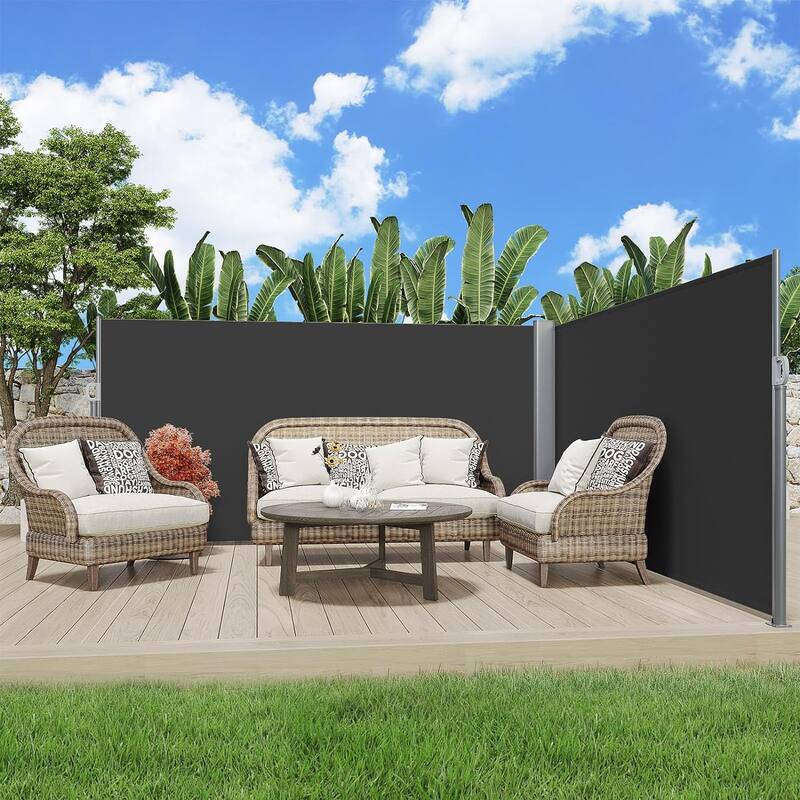 AECOJOY Retractable Side Awning Outdoor Privacy Screen