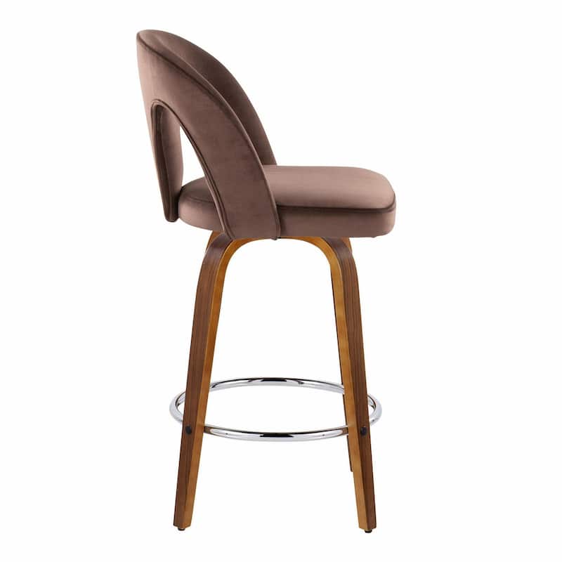 Ava Upholstered 26" Fixed-Height Counter Stool - Set of 2