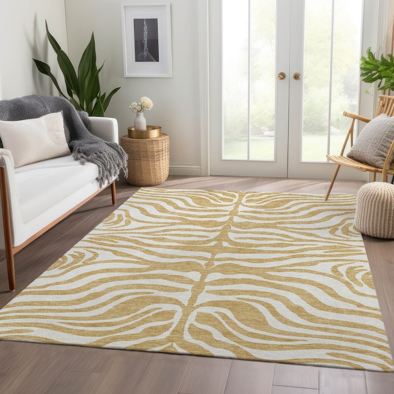 Premium Washable Super Soft Zebra Print Mayfield Rug
