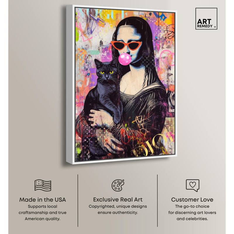 Classical Gal and Her Companion Canvas by Art Remedy